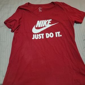 Large Maroon/Red women's Nike shirt